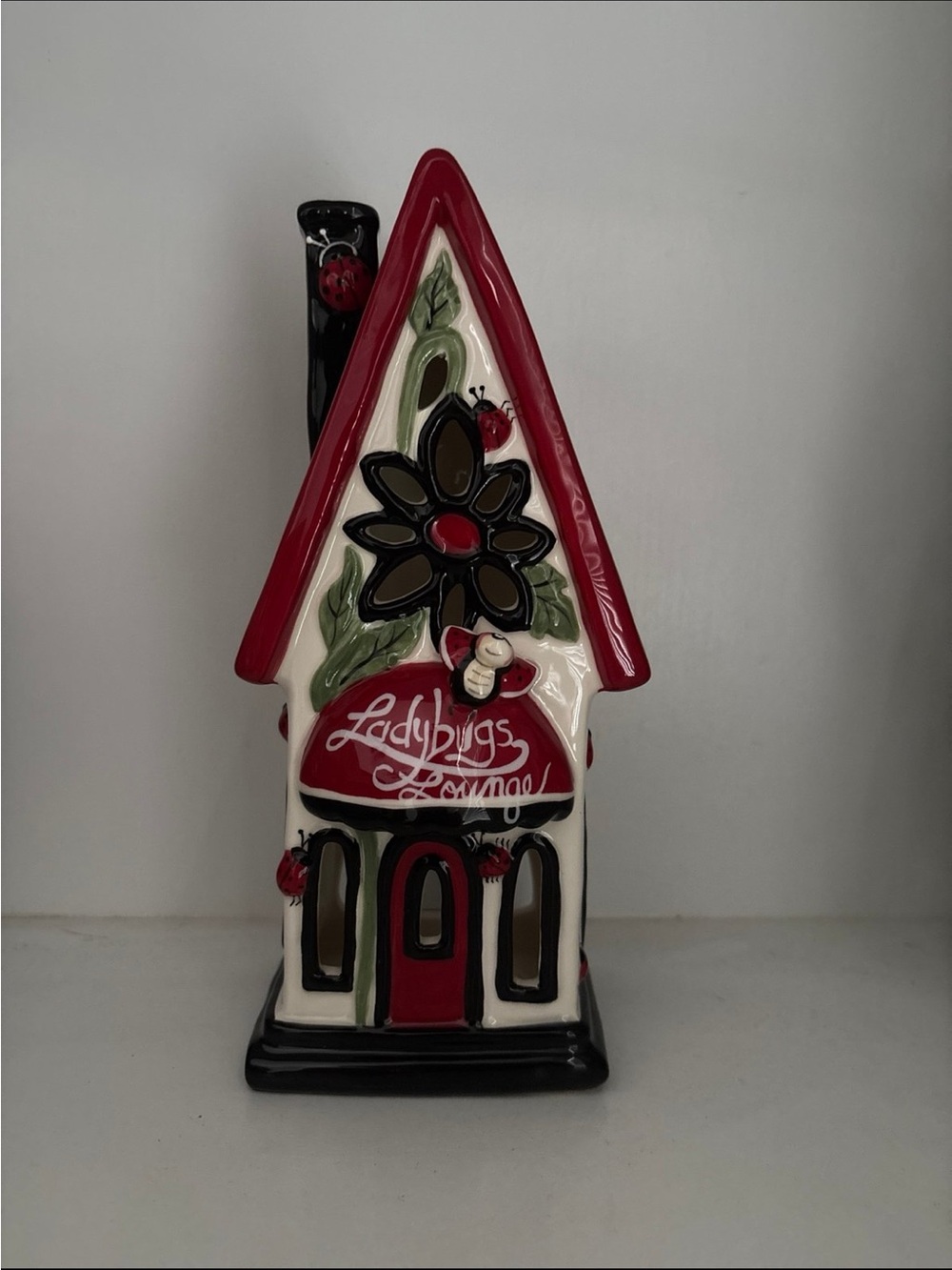 Blue Sky Ceramic Ladybugs Lounge House Décor - Red, Black, Cream